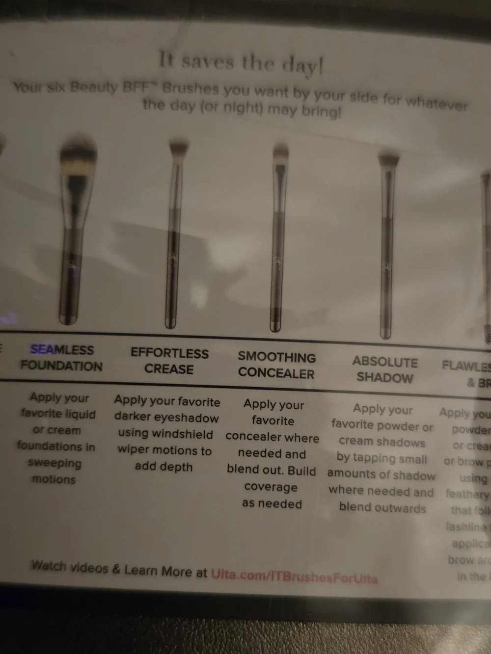 White Ceramic Face Vase - Ulta 6 Pc Makeup Travel Brush Set
